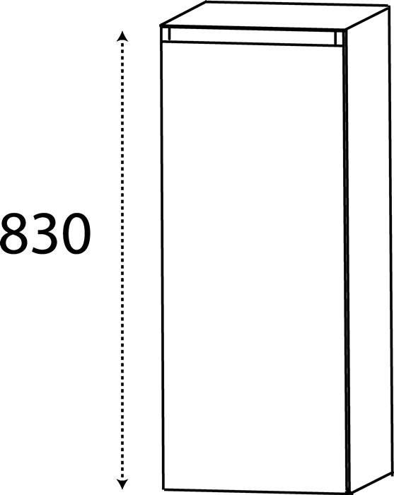 Highboard m.Griffmulde 830x400x300mm konf.re.DELPHIS UNIC