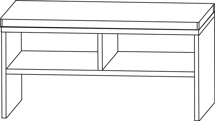 Sitzbank 900x508x450mm inkl.Sitzkissen a.Kunstleder DELPHIS UNIC