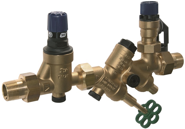 Sicherheitsgruppe DN 20, 3/4″, 6 bar, m.Druckminderer 10 bar DELPHISXPERT