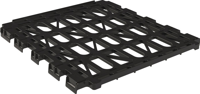 Einhängeboden Basicline Recycling-HDPE f.Rollbehälter m.2&3 Wänden
