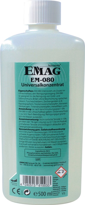 Reiniger EM-080 500ml f.Ultraschallreinigungsgerät EMAG - 1