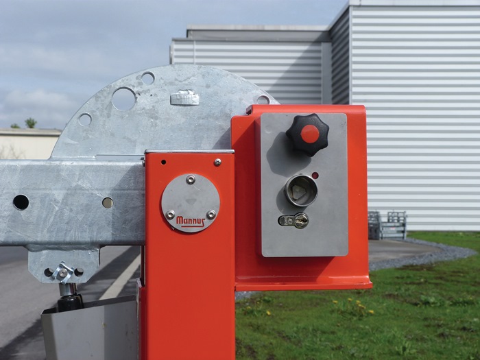 Schlosskasten m.Profilzylinder u.Feuerwehrdreikant f.Wegesperre - 1