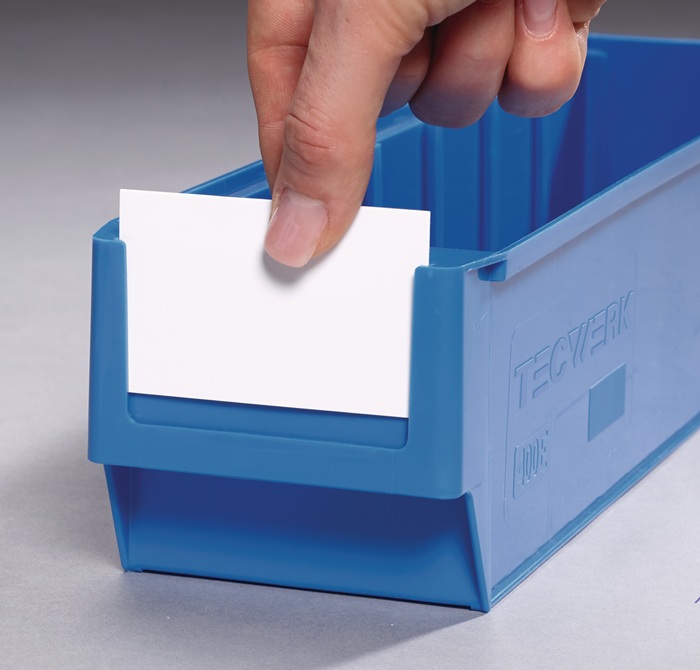 Étiquette TECWERK blanc p. boîte de rangement pour étagère