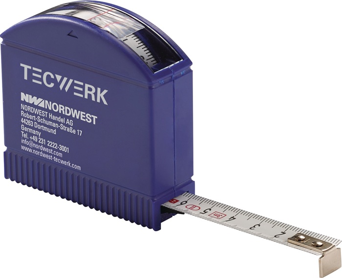Mètre-ruban de poche TECWERK longueur 3 m largeur 13 mm mm/cm