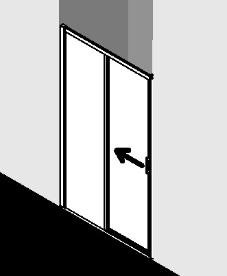 delphis unic Gleittür LI D2L L 2tlg a Du 2000×1790-1840mm ESG kl si h