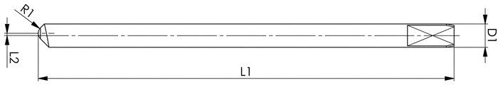 Markiernadel Nr.1560MLN Nadel-D.3mm R.1mm Exzentrizität 0,3mm Rundkneten AMF - 3