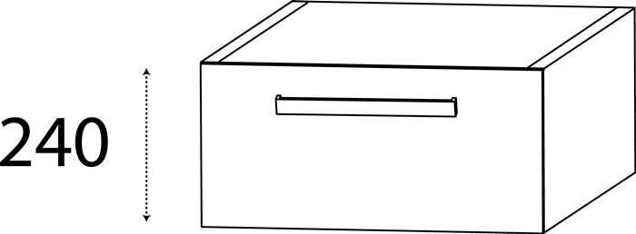 Unterschrank m.Griff 240×600 mmx470mm konf.DELPHIS UNIC