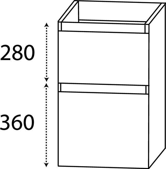 Unterschrank m.Griffmulde 640×600 mmx470mm konf.DELPHIS UNIC
