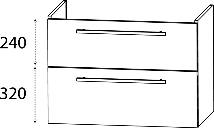 Waschtischunterschrank m.Griff 570x540x406mm konf.DELPHIS UNIC
