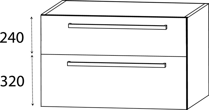 Waschtischunterschrank m.Griff 560x900x375mm konf.DELPHIS UNIC