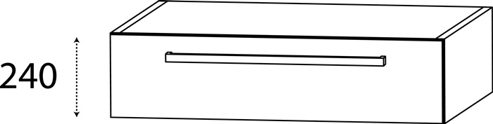 Waschtischunterschrank m.Griff 240x900x470mm konf.DELPHIS UNIC