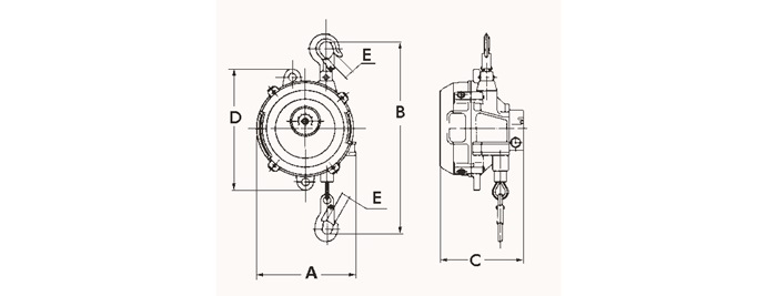 Balancer TCN 9358 Trgf.18-22kg Seillänge 2,0m Seil-D.3,0mm PLANETA - 3